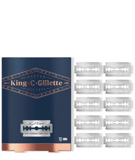 KING C GILLETTE MAQUINILLA DOBLE FILO 10 RECAMBIOS