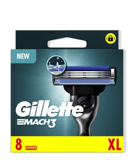 GILLETTE MACH3 MAQUINILLA DE AFEITAR RECAMBIOS 8 UDS