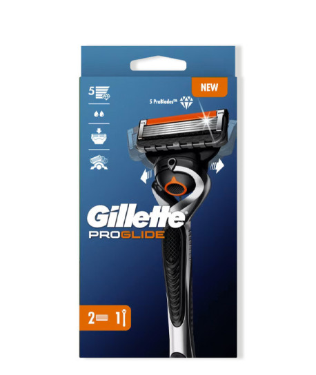 GILLETTE PROGLIDE MAQUINILLA DE AFEITAR 2 RECAMBIOS