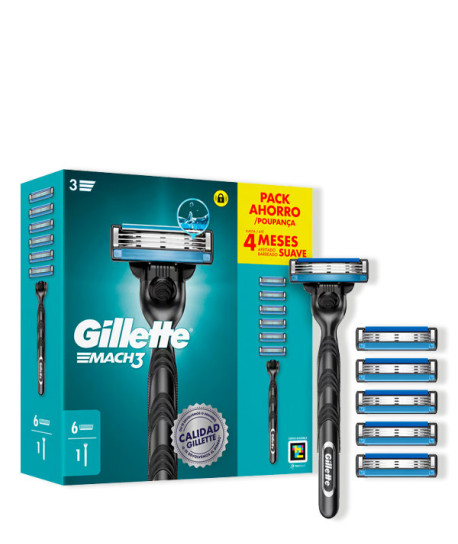 GILLETTE MACH3 Y RECAMBIOS ESTUCHE