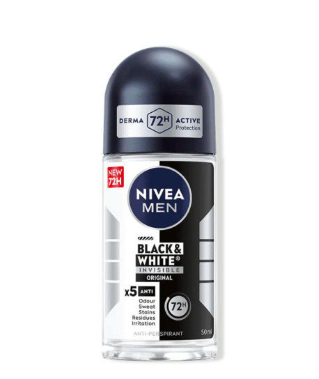 NIVEA MEN BLACK & WHITE INVISIBLE DESODORANTE ROLL ON