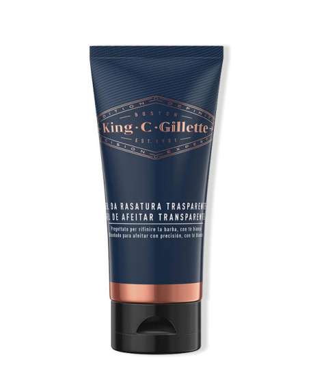 KING C GILLETTE GEL DE AFEITAR TRANSPARENTE