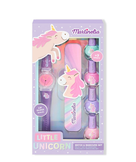 LITTLE UNICORN KIT DE MANICURA Y RELOJ