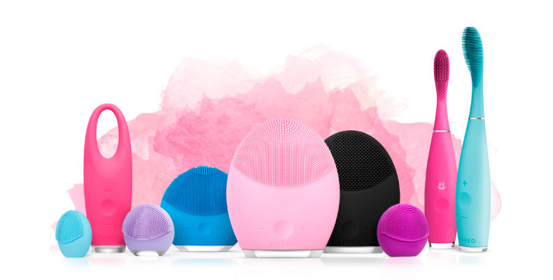 Productos de FOREO: LUNA, IRIS, UFO.