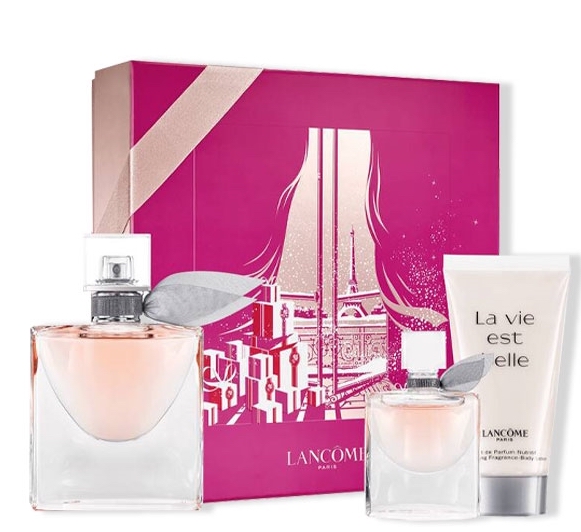 La Vie est Belle de Lancôme Estuche 2019. Incluye EDP de 75m, Miniatura de 4ml + Body Lotion 50ml. 