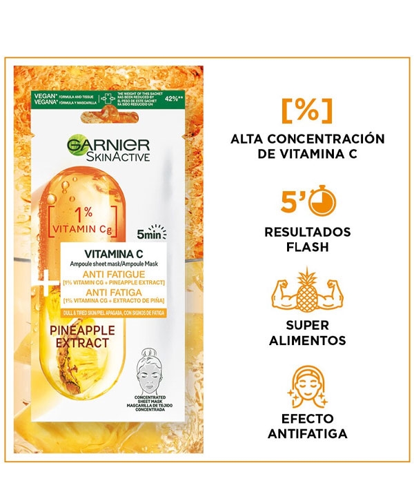 SKIN ACTIVE VITAMINA C ANTIFATIGA MASK